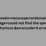 errordomain=nscocoaerrordomain&errormessage=could not find the specified shortcut.&errorcode=4